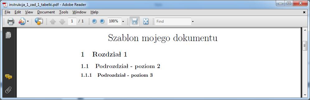 2. Formatowanie układu strony Sformatuj stronę zgodnie z wymaganiami (rys): - margines górny (\topmargin) 1 cm - szerokość tekstu (\textwidth)