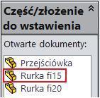 Rysunek 10.9. Odniesione wiązania na dwóch końcach Rurki fi15 zapisz plikrurka fi15.