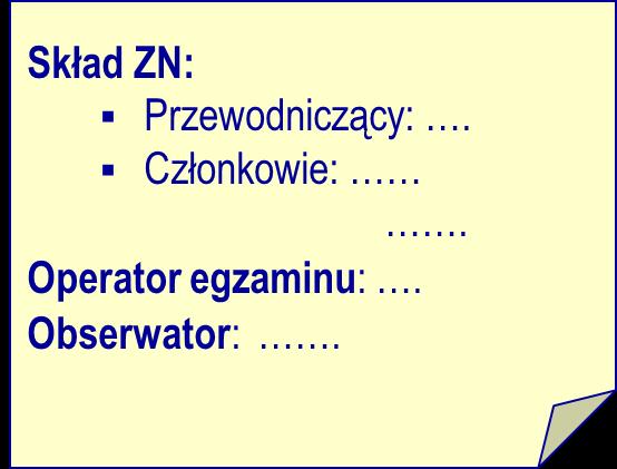 Przykład dokumentacji jaką należy przygotować przed częścią pisemną z wykorzystaniem komputera