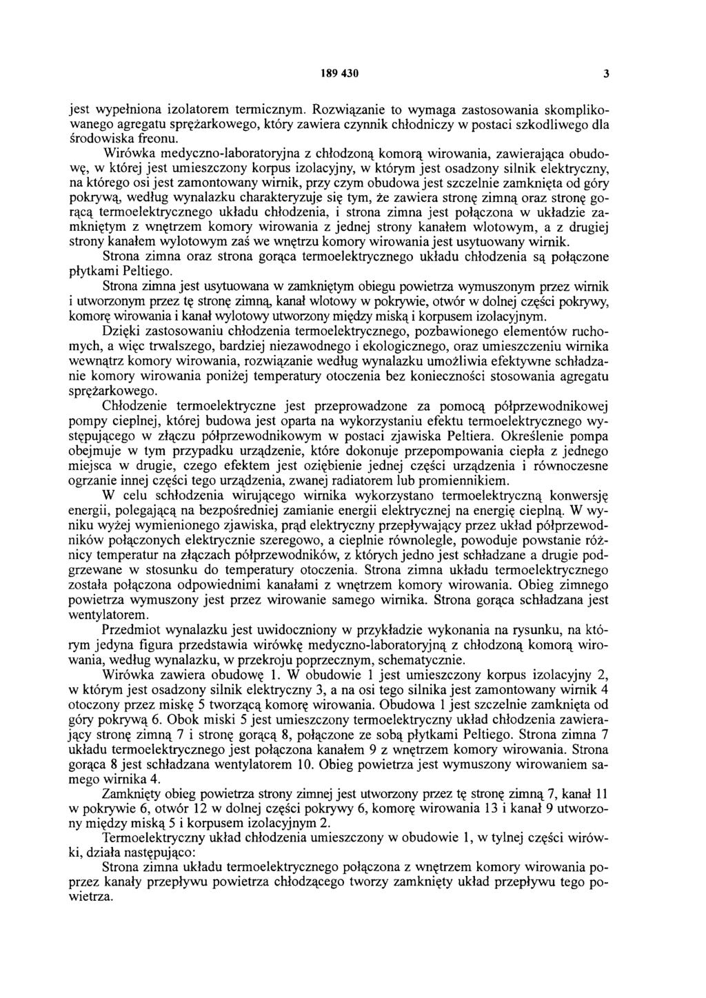 189 430 3 jest wypełniona izolatorem termicznym.