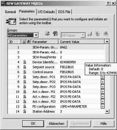 7 I 0 Uruchomienie z DeviceNet (MFD + MQD) Uruchomienie sieci z RSNetWorx 7.6 Uruchomienie sieci z RSNetWorx Poniższy rysunek przedstawia oprogramowanie zarządzające siecią RSNetWorx.