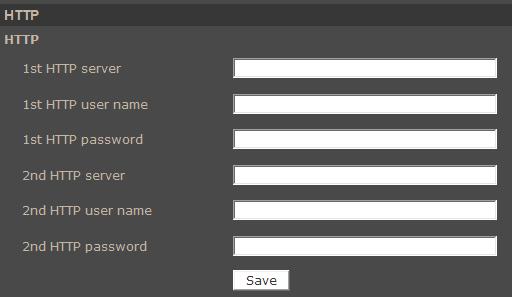User can define up to two ftp accounts which will be used in tampering, application, motion detection menus. To use FTP set up the server address and port.
