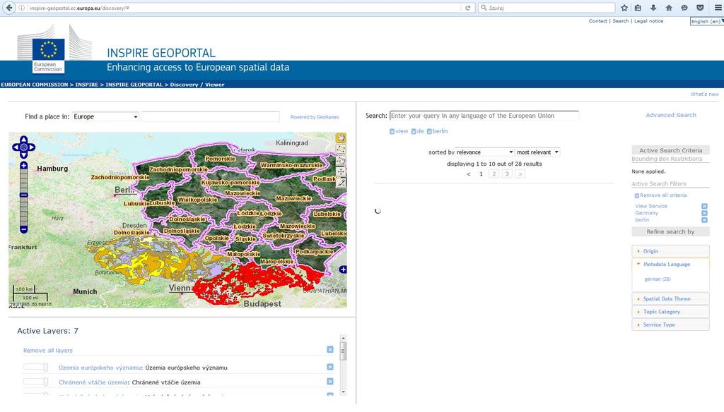 Geoportal [przykłady] inspire-geoportal.ec.europa.