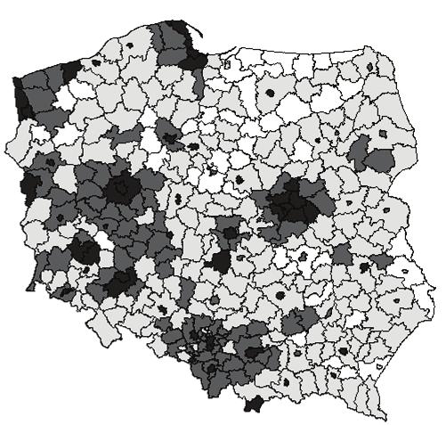 a) metoda trzech średnich b) metoda trzech median a) podział oparty na średniej arytmetycznej i odchyleniu standardowym Rys. 2.