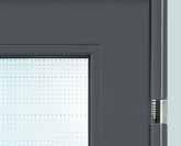 Drzwi wewnętrzne AZ 40 System profili aluminium Płyta drzwiowa 40 mm Widoczna szerokość profili po stronie bez zawiasów 105 mm po stronie z zawiasami 130 mm Grubość konstrukcji 40 mm Wysokość cokołu