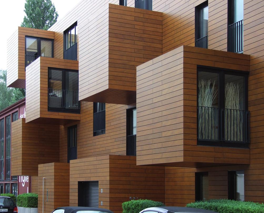 164 Ill. 18. Residential building WOHNRIEGEL BOGENALLEE Hamburg. Housing architecture. Flex boxen bay windows (photo by W.