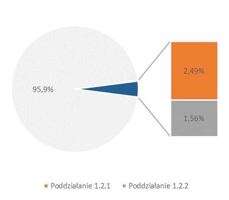 Wykres 17 Struktura projektów z Działania 1.
