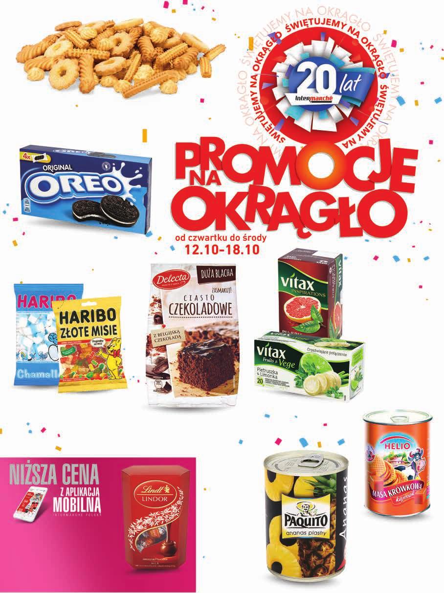 17% TANIEJ 1,20 0 99 100 g 1kg PRODUKTY NA WAGĘ Ciastka Chabrior 16% TANIEJ 4,79 3 99 Markizy Oreo 176 g, 2,27 zł / 100 g KUP 2 za 6 zł wtedy 3 00 od 7,50 do 7,69 zł / 100 g Herbata Vitax 20 torebek