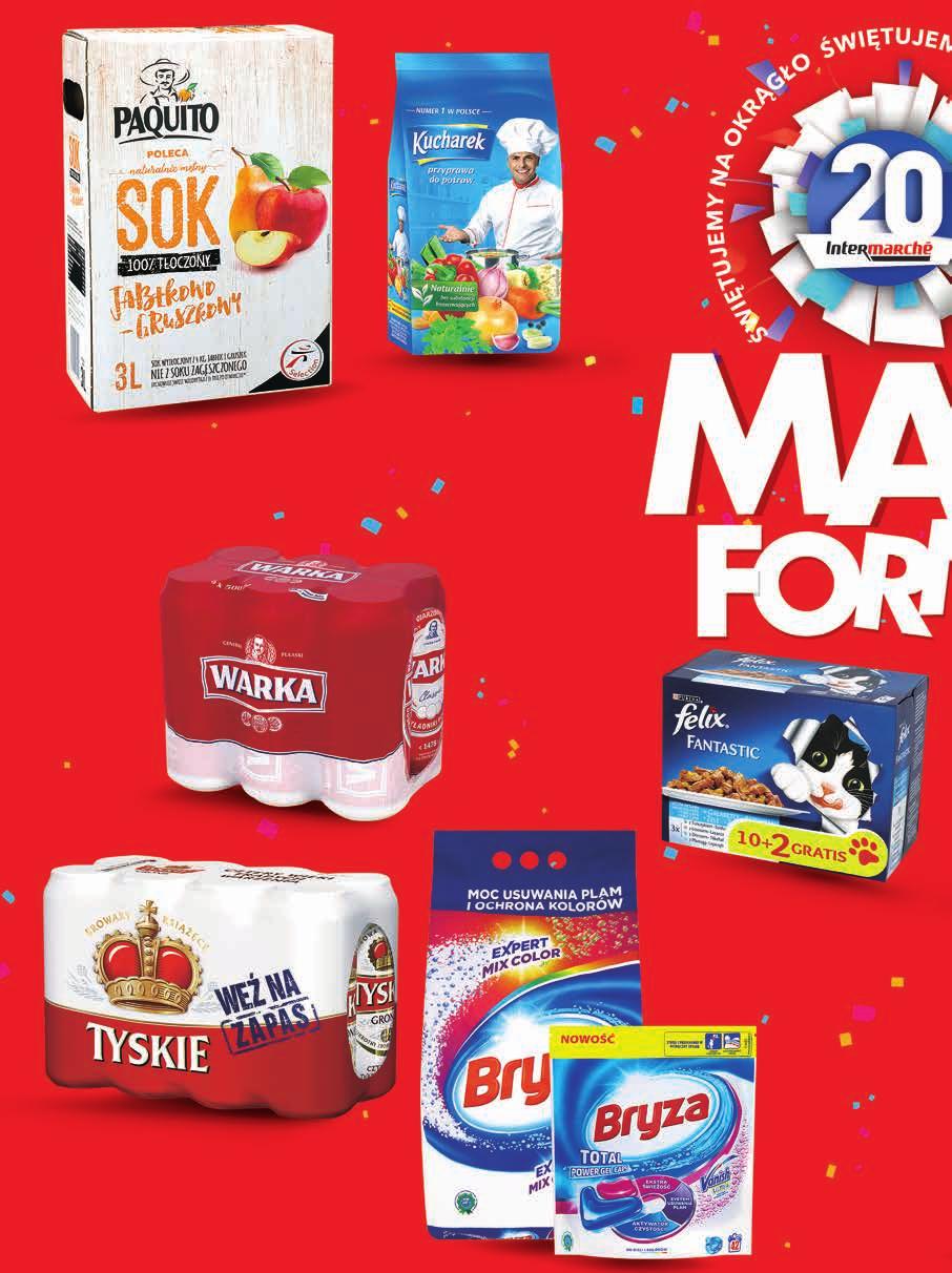 1 zł TANIEJ 9,99 8 99 Sok tłoczony Paquito 3 l 3,00 zł / 1 l TV reklama 2,60 zł TANIEJ 10,59 7 99 Kucharek 4,15 zł TANIEJ 16,14 11 99 6-pack Piwo Warka Classic 6 x 0,5 l 4,00 zł / 1 l 4 LIMIT 4 x
