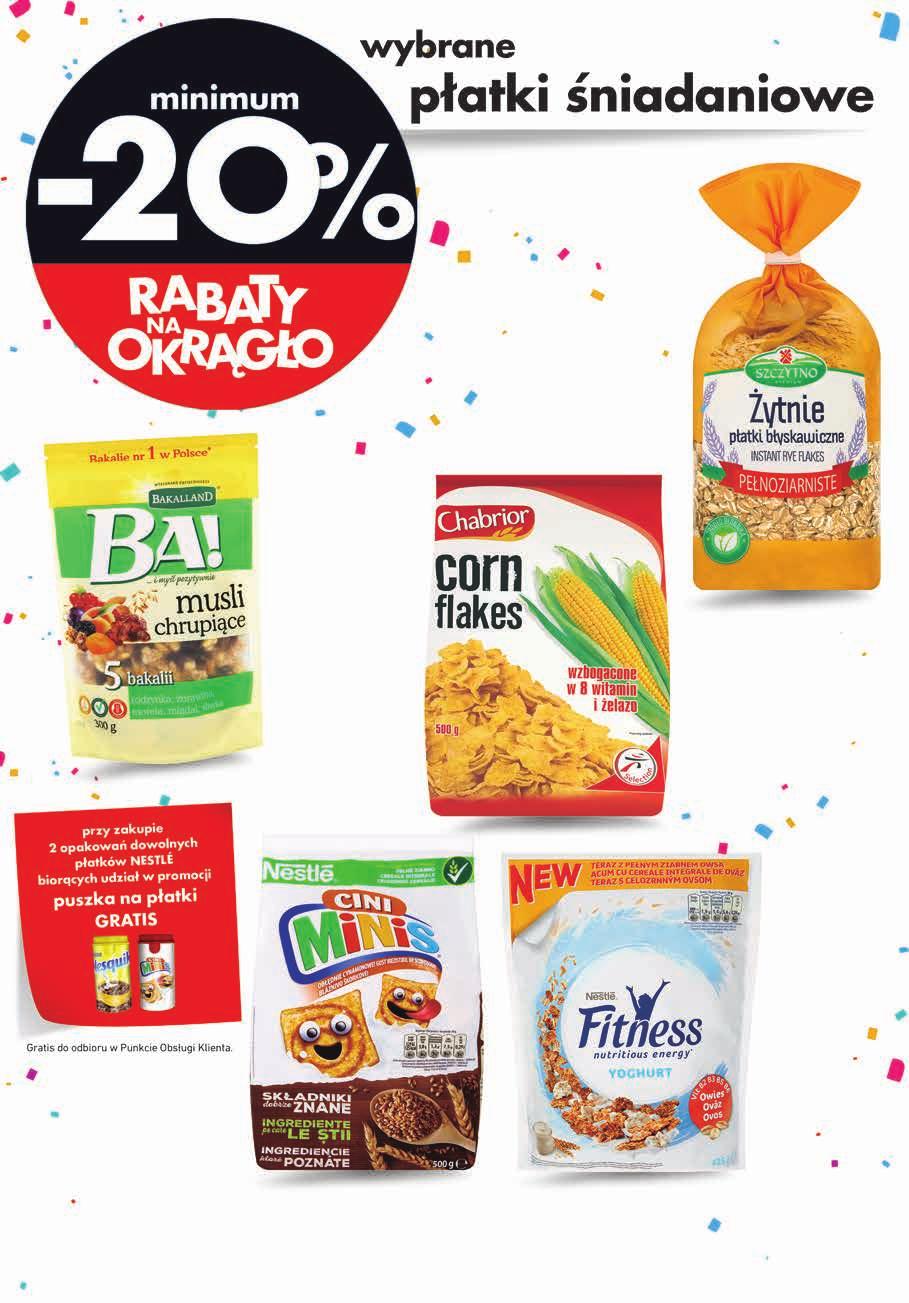 *więcej produktów szukaj w sklepie 2,99 2 39 Płatki Szczytno 400 g, 5,98 zł / 1,20 zł TANIEJ 5,59 4 39 Musli Bakalland 300 g, 14,63 zł / 1,50 zł TANIEJ 4,99 3