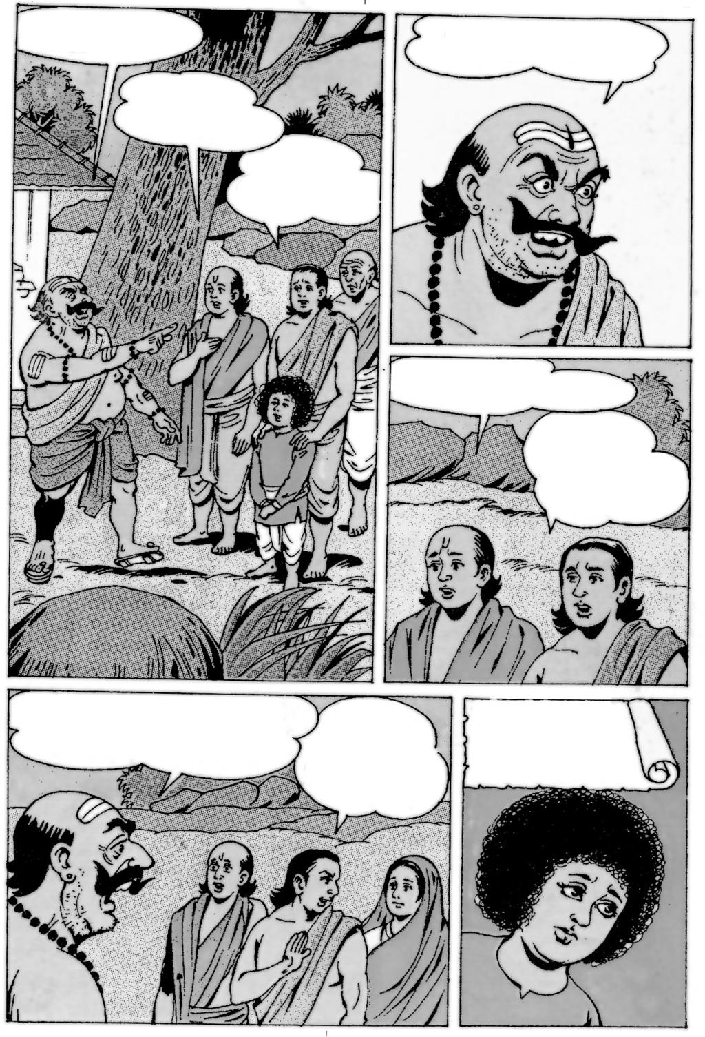 Przygody małego Satji Dalszy ciąg komiksu o dzieciństwie Sathya Sai. O, kim jesteście? Czego chcecie? Ha! Wsz ys tk ie d u c h y uciekają, gdy mnie zobaczą.