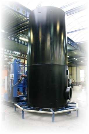 7 Zbiorniki cylindryczne magazynowe i procesowe zbiorniki wykonane z płyt poprzez zgrzewanie doczołowe i spawanie ekstruzyjne Odbiór UDT / TUV Atest PZH Pojemność do 250 m3