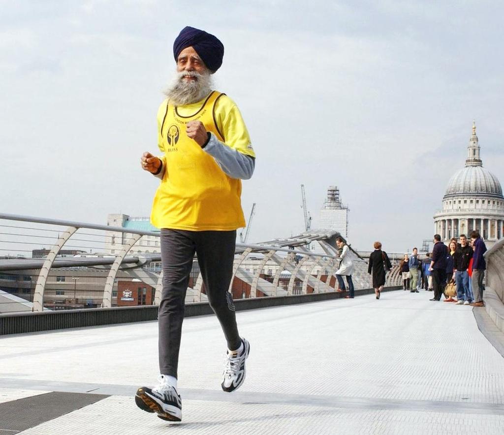 Inspiracje Fauja Singh najstarszy (104-letni) maratończyk na świecie w Toronto