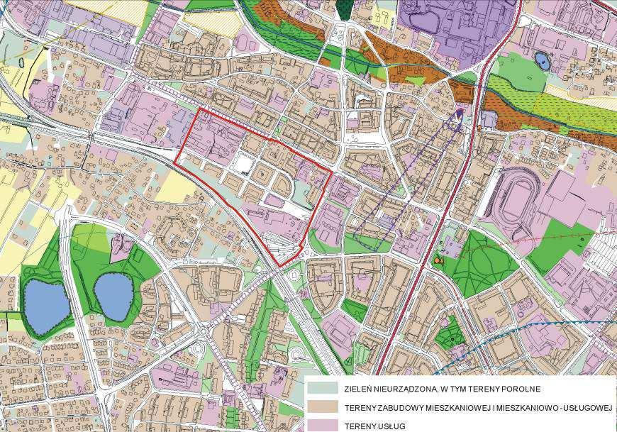 Rysunek 4 Lokalizacja terenu opracowania na tle mapy uwarunkowań ekofizjograficznych opracowanie ekofizjograficzne 2010 rok Zapisy projektu mpzp uwzględniają ograniczenie niskiej emisji (np.