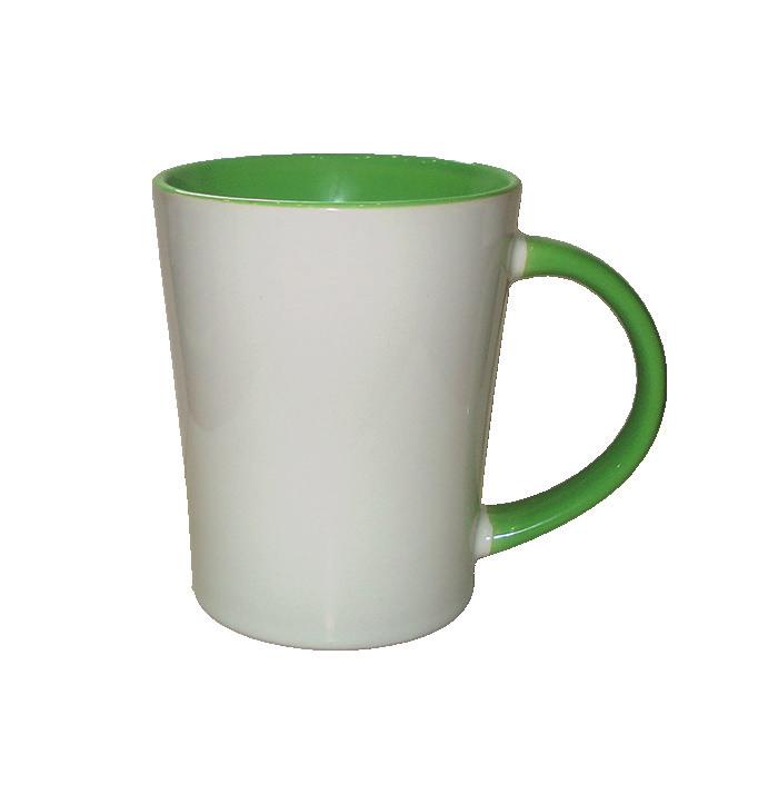 Kubki kolorowe matowe / colorful MAT mugs import KG 360 ml black red INSIDE: yellow / dark blue blue/green/orange/white V-SHAPE 330 ml black green