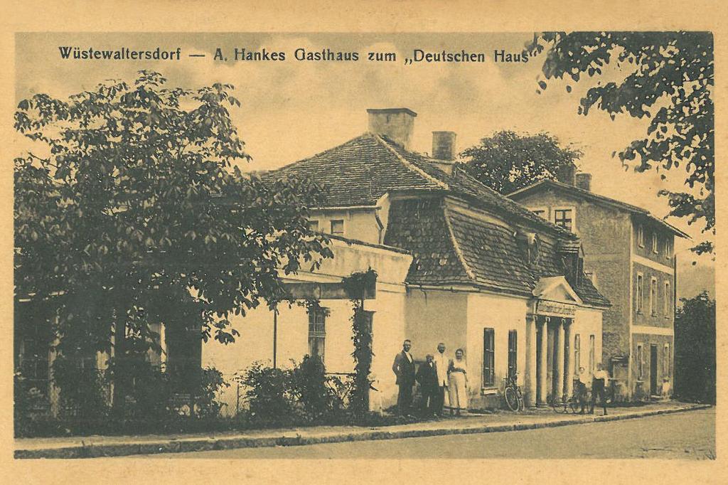 uwiecznionych na pocztówce z lat 20. XX w. Fot. 50. Gasthaus zum Deutschen Haus na pocztówce z lat 30.