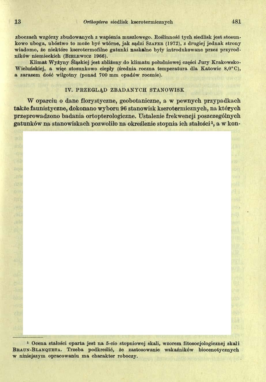 13 Orthoptera siedlisk kserotermicznych 481 zboczach wzgórzy zbudow anych z w apienia muszlowego.