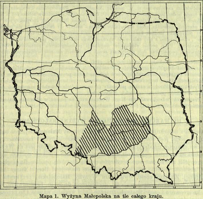 5 Orthoptera siedlisk kserotermicznych 473 M apa 1. W yżyna M ałopolska n a tle całego kraju. terenie gatunki w ystarczające dla charakterystyki pew nych siedlisk czy pewnej fauny lok a ln e j.