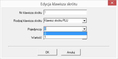 Klawisze skrótu Funkcja służy do zdefiniowania pod klawiszami skrótu do 10 skrótów (5 klawiszy + 5 klawiszy z użyciem klawisza SHIFT)