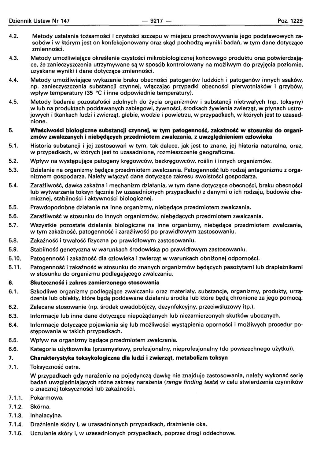 Dziennik Ustaw Nr 147-9217 - Poz.1229 4.2. 4.3. 4.4. 4.5.