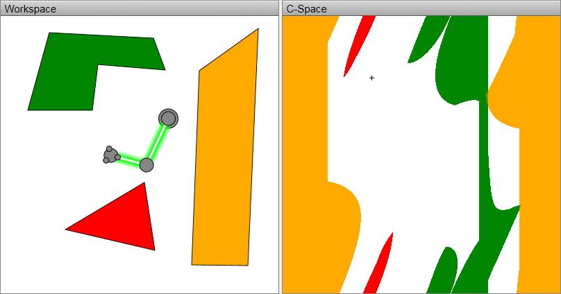 R^2 SO(2) x SO(2) http://www.cs.unc.edu/~jeffi/c-space/robot.