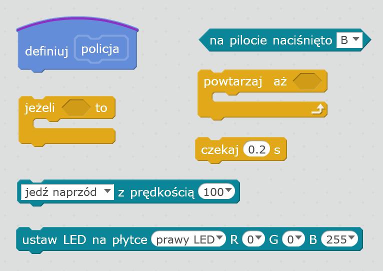 Po ułożeniu klocków uczniowie wgrywają program do robota i testują jego działanie.