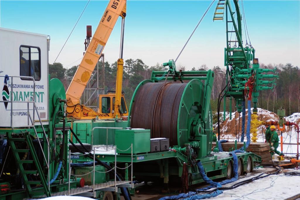 Coiled Tubing Usługi Wypłukiwanie zasypów, osadów i czyszczenie otworów przy użyciu dysz, Wywoływanie