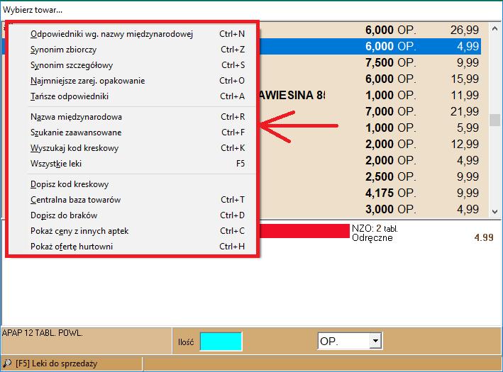 7 Zamiennie możemy wcisnąć klawisz F10 (rysunek) i wybrać z menu.