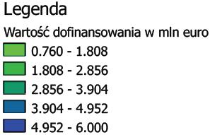 Rysunek 72 Wartość dofinansowania zrealizowanych