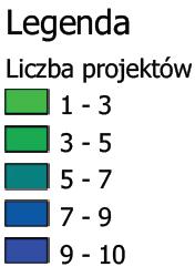 Rysunek 161 Liczba projektów realizowanych w