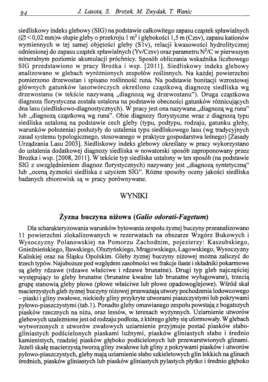 M J. Lasota, S. Brożek, M. Zwydak, T.