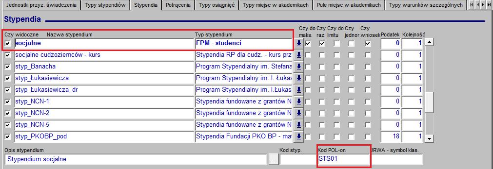 3.3 Słowniki socjalne Do POL-onu wyprowadza się informacje o pobieranej przez studenta i doktoranta pomocy materialnej.