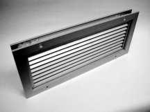 KRATKI DRZWIOWE (WYWIEWNE) TYP 24-S1 Kratki aluminiowe z antyramą, aluminium anodowane w kolorze