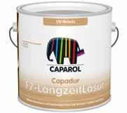 Lakiery 1. Program Caparol j.m. Capadur UniversalLasur Lazura cienkopowłokowa, przeznaczona do wykonywania barwnych powłok i warstw ochronnych na wymiarowych i niewymiarowych elementach drewnianych.
