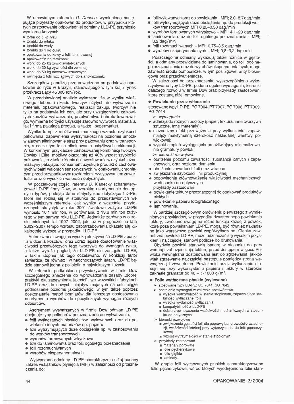 W omawianym referacie D.