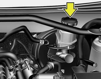 PŁYN HAMULCOWY I HYDRAULICZNEGO UKŁADU SPRZĘGŁA (OPCJA) OBK079007 G080100AUN Sprawdzić poziom płynu hamulcowego/hydraulicznego układu sprzęgła Okresowo sprawdzać poziom płynu hamulcowego w