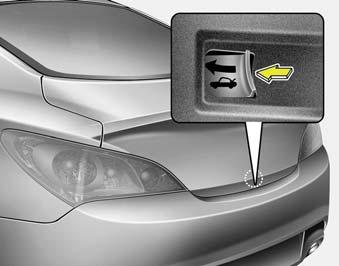 Cechy samochodu Hyundai OBK049008 D070300ABK Awaryjne odblokowywanie bagażnika Samochód HYUNDAI wyposażony jest w dźwignię awaryjnego otwierania klapy bagażnika, która umieszczona jest wewnątrz