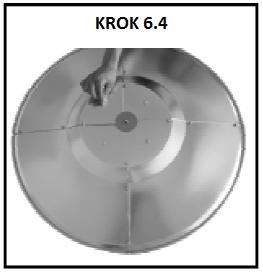 KROK 7 7-1. Umieść reflektor na górnej części palnika i przymocuj za pomocą 4 śrub wspierających palnik/reflektor. 7-2.