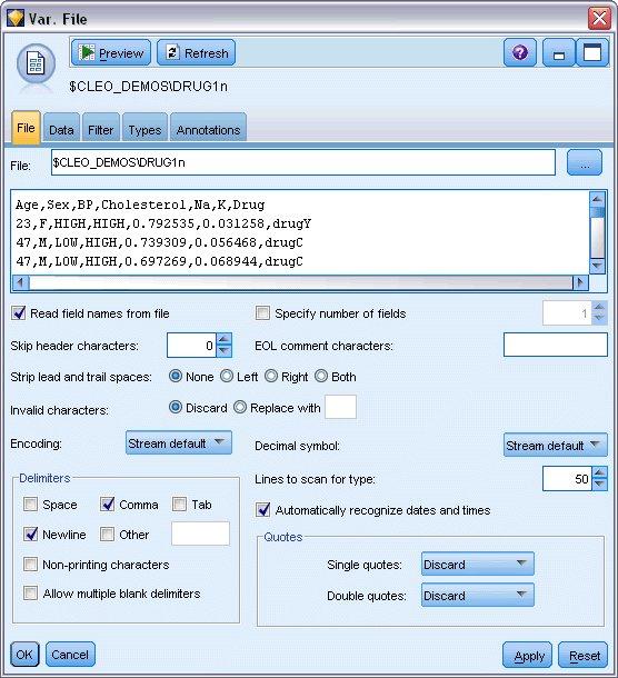 Kliknij przycisk po prawej stronie pola Plik oznaczony wielokropkiem (...), aby przejść do katalogu, w którym zainstalowany jest program IBM SPSS Modeler.