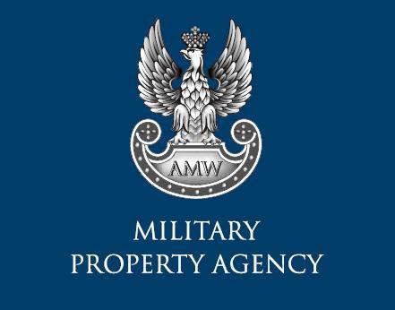 7. DODATKOWE INFORMACJE: 1) Znak firmowy Agencji Mienia Wojskowego użyty w niniejszym zamówieniu składa się z wizerunku ukoronowanego orła symbolu) napisu MilitaryPropertyAgency (logotypu) w języku