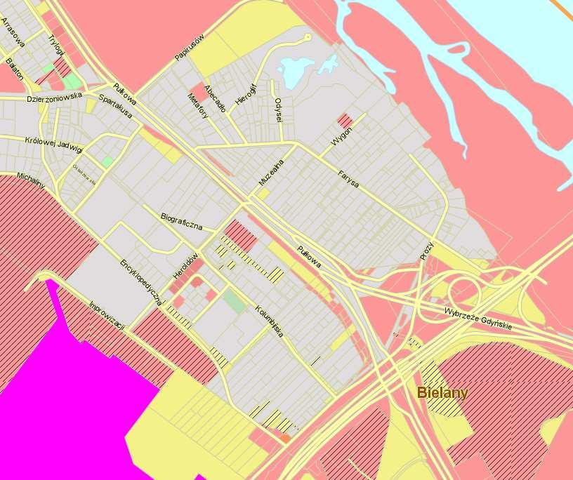 Rys. 41 Mapa własności wg www.mapa.um.warszawa.pl.