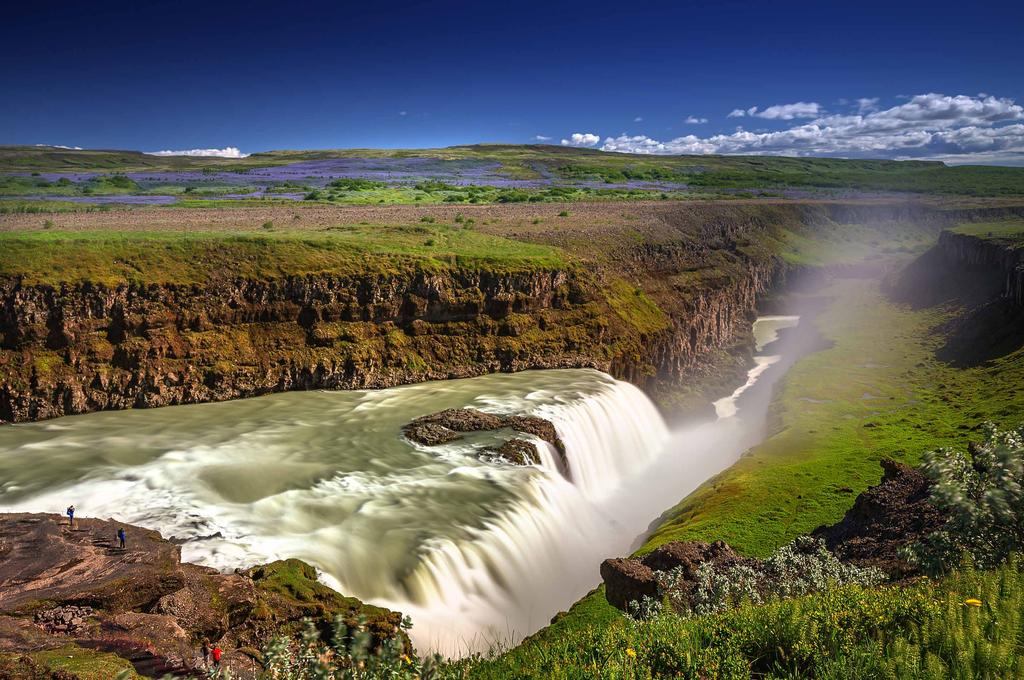 Gullfoss niższa kaskada słynnego