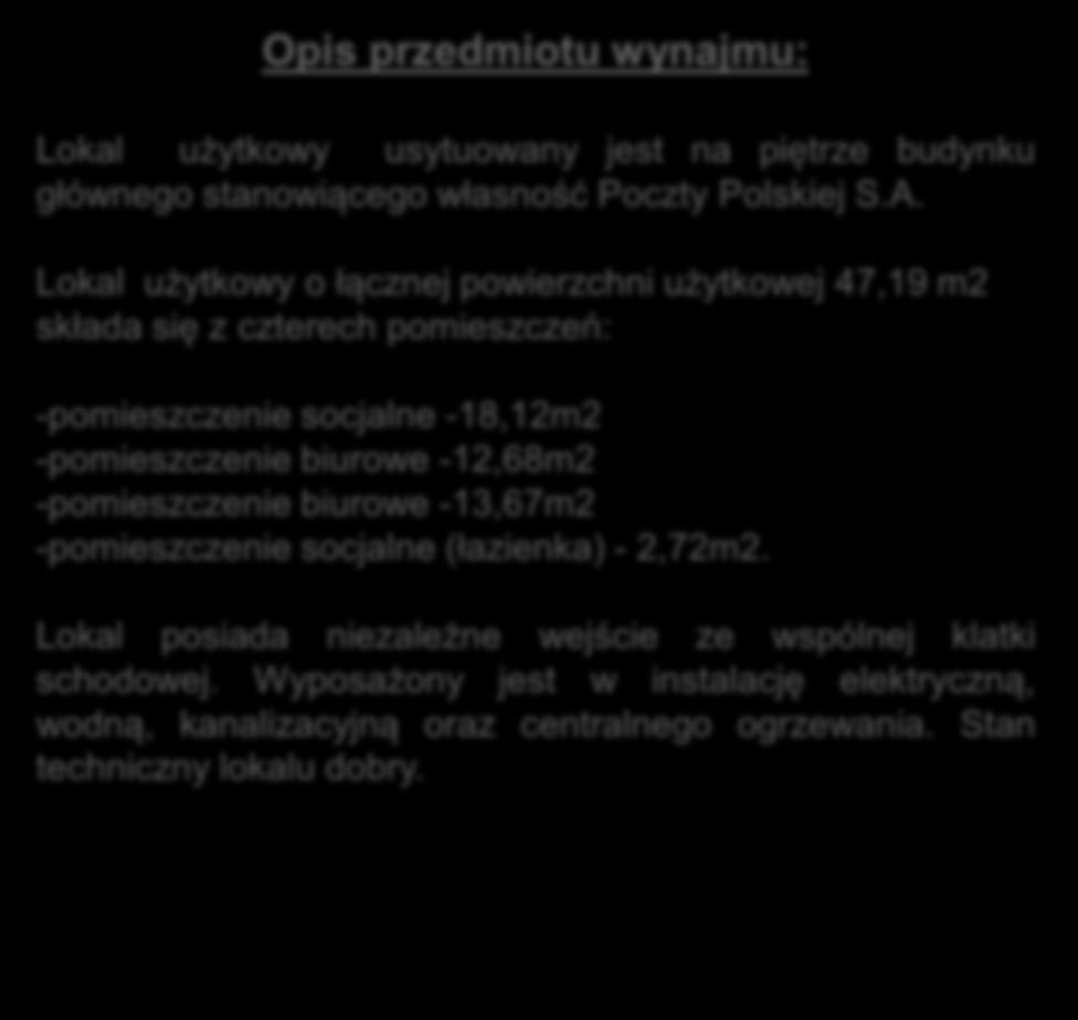piętrze budynku głównego