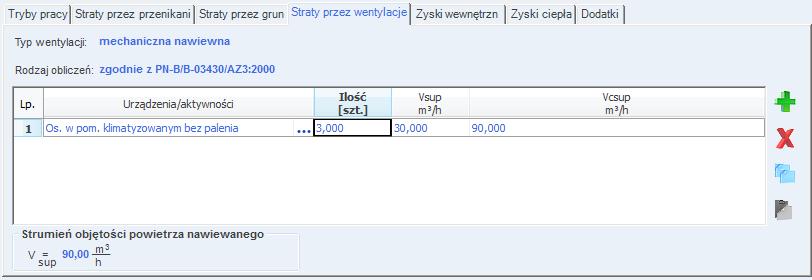 Opis obliczeń sezonowego zapotrzebowania na ciepło na cele ogrzewania i wentylacji wstawiamy do strumienia wywiewanego wartość 0.