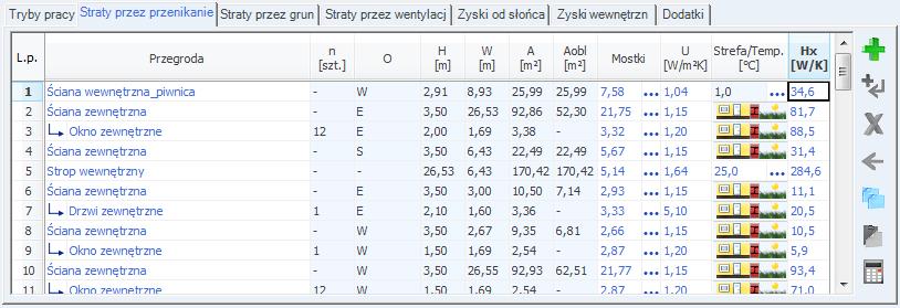 Opis obliczeń sezonowego zapotrzebowania na chłód na cele chłodzenia i wentylacji Ponieważ obliczenia Q C,nd wykonujemy dla miesięcy od maja do września łatwo możemy sobie wyliczyć różnice w