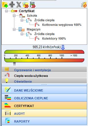 Certyfikat Legenda przycisków drzewka: -tworzenie nowej grupy/funkcji, -dodawania nowego typu źródła do grupy/funkcji, -usuwanie typu źródła z grupy/funkcji -wczytywanie gotowego szablonu drzewka