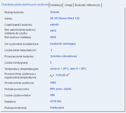 Certyfikat 12.4.1.2 Zakładka Charakterystyka techniczno-użytkowa Rys 485.