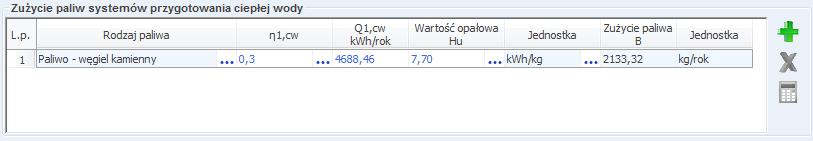 EFEKT EKOLOGICZNY ZAPOTRZEBOWANIE NA ENERGIĘ UŻYTKOWĄ Q 1,co kwh/rok - pole w przypadku pobrania danych z audytu jest nie aktywne, a wartość w nim wpisywana jest na podstawie danych obliczonych w