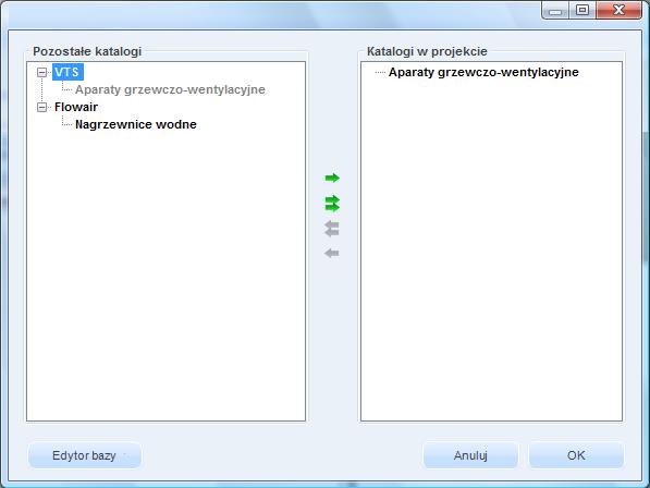 DOBÓR GRZEJNIKÓW NAZWA pole do edycji przez uzytkownika, można wstawić parametry z bazy materiałów poprzez przycisk, gdy użytkownik wybierze wartosc z bazy wówczas automatycznie wypełniają się pola