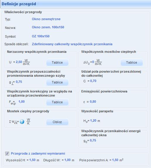 WSPÓŁCZYNNIK PRZENIKANIA. Rys 59. Właściwości przegród okien i drzwi - metoda Uproszczona obliczania mostków Rys 60.